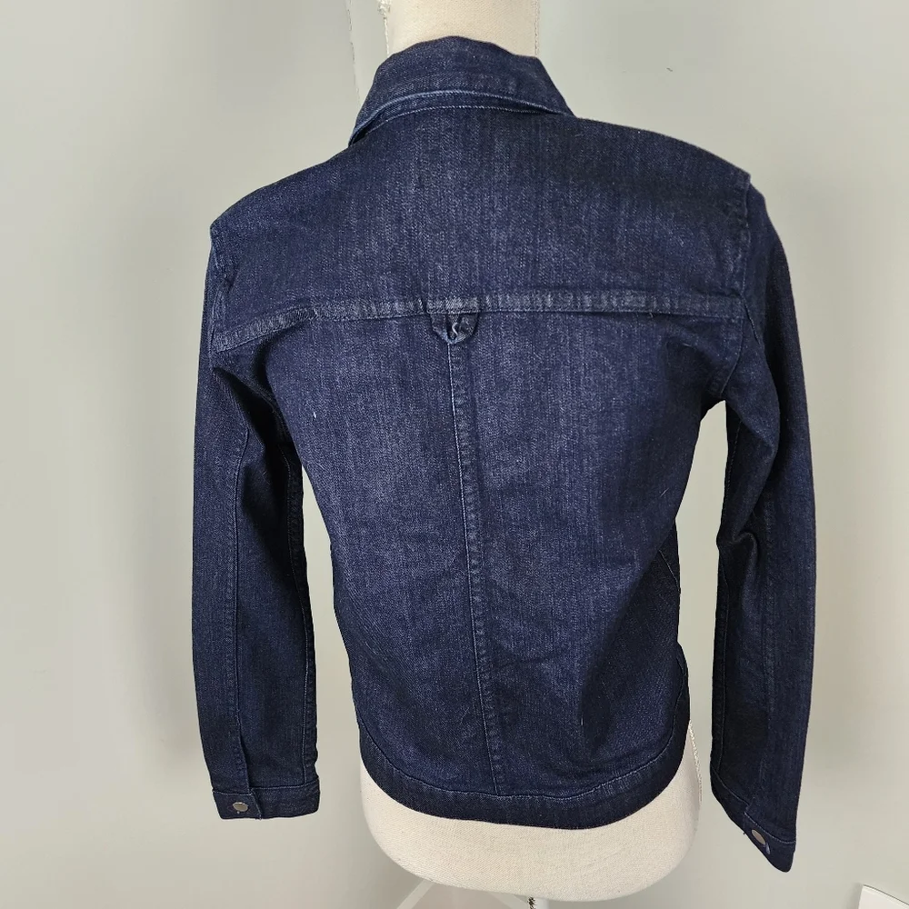 Kate Spade Saturday Dark Blue Denim Button Up Jacket Size XS - Picture 4 of 8